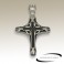 Pendentif croix chrétienne acier SPE007