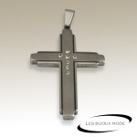 Pendentif croix chrétienne acier SPE011