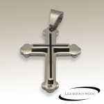 Pendentif croix chrétienne acier SPE015