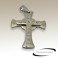 Pendentif croix chrétienne strass acier SPE052