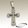 Pendentif croix chrétienne acier SPE103