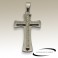 Pendentif croix chrétienne strass acier SPE122