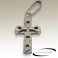 Pendentif croix chrétienne acier SPE106