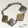 Bracelet losanges acier acier/doré SBR071